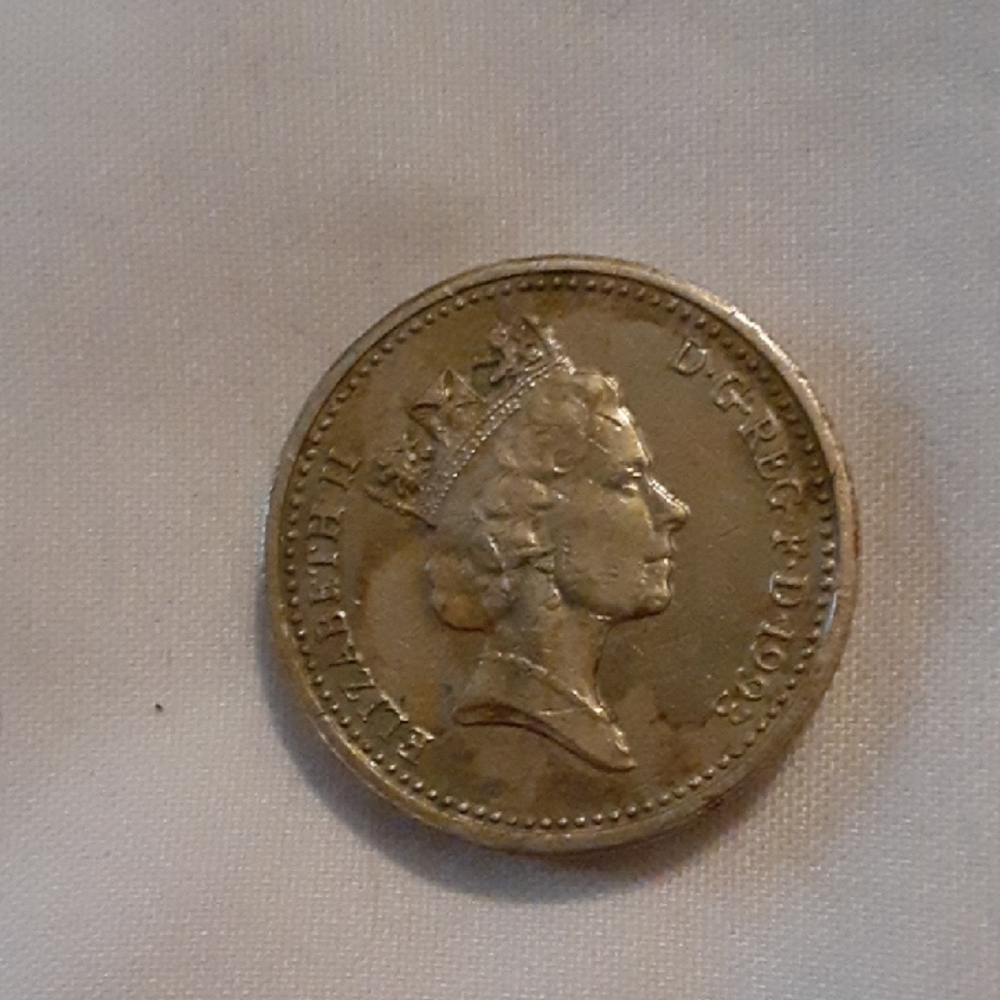 Vintage Coin with Queen Elizabeth II